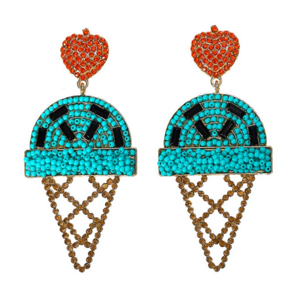 Crystal Ice Cream dangle Drop down  Earrings NEW